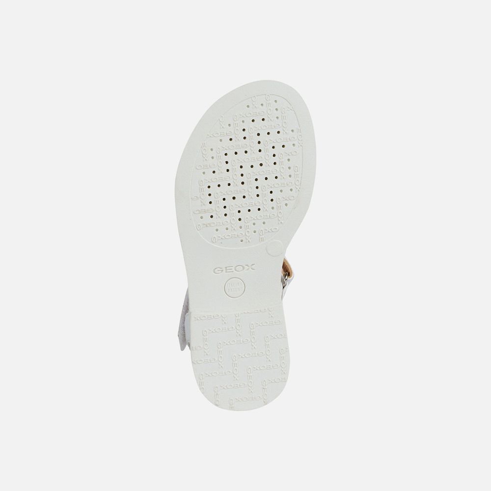 Sandalias Geox Menina Branco - Karly - QTLZX5903